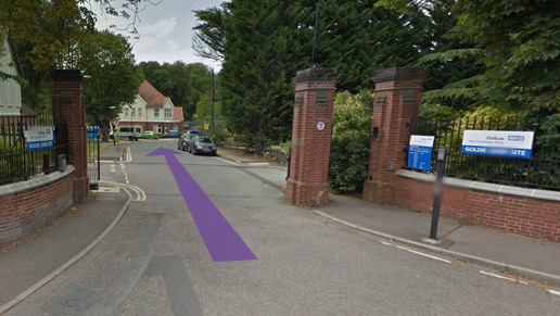 Enter Goldie Leigh Hospiital grounds